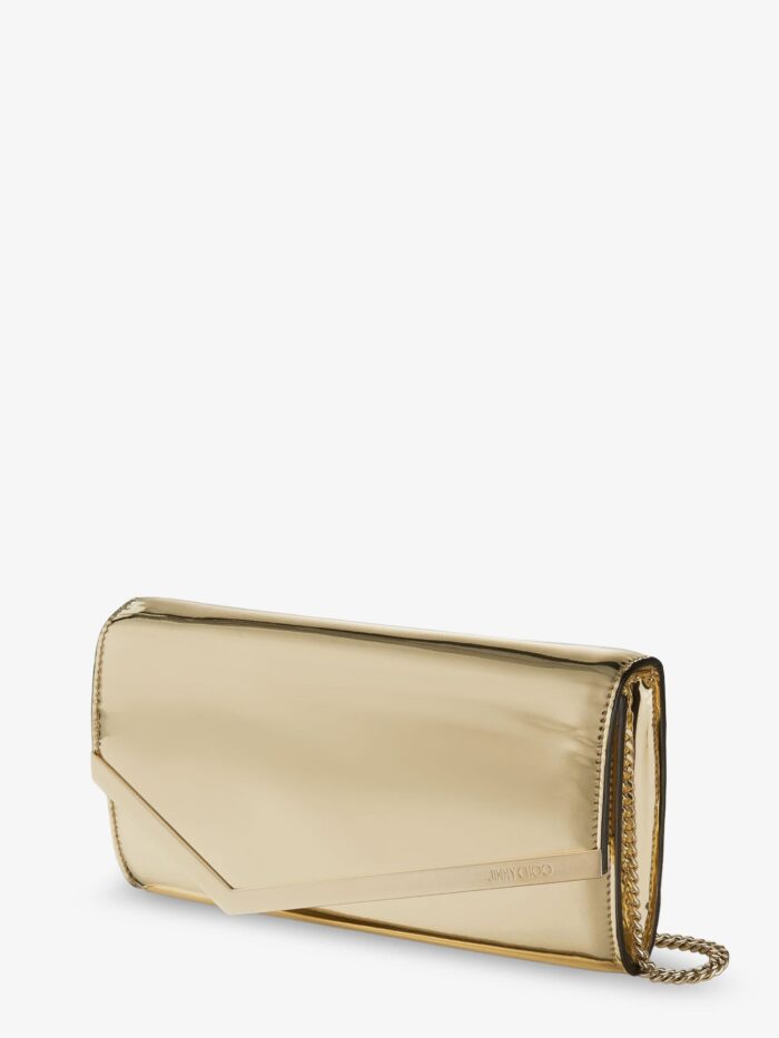 Jimmy Choo Emmie Metallic Leather Clutch