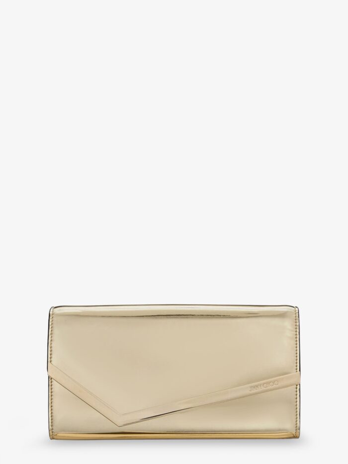 Jimmy Choo Emmie Metallic Leather Clutch