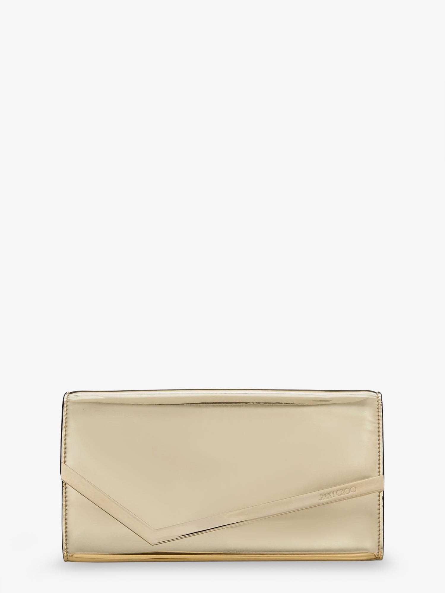 Jimmy Choo Emmie Metallic Leather Clutch