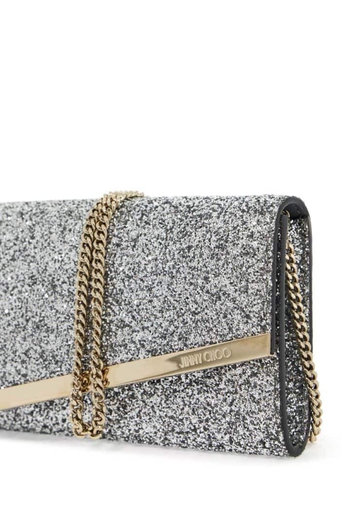 JIMMY CHOO Glittered Emmie Clutch