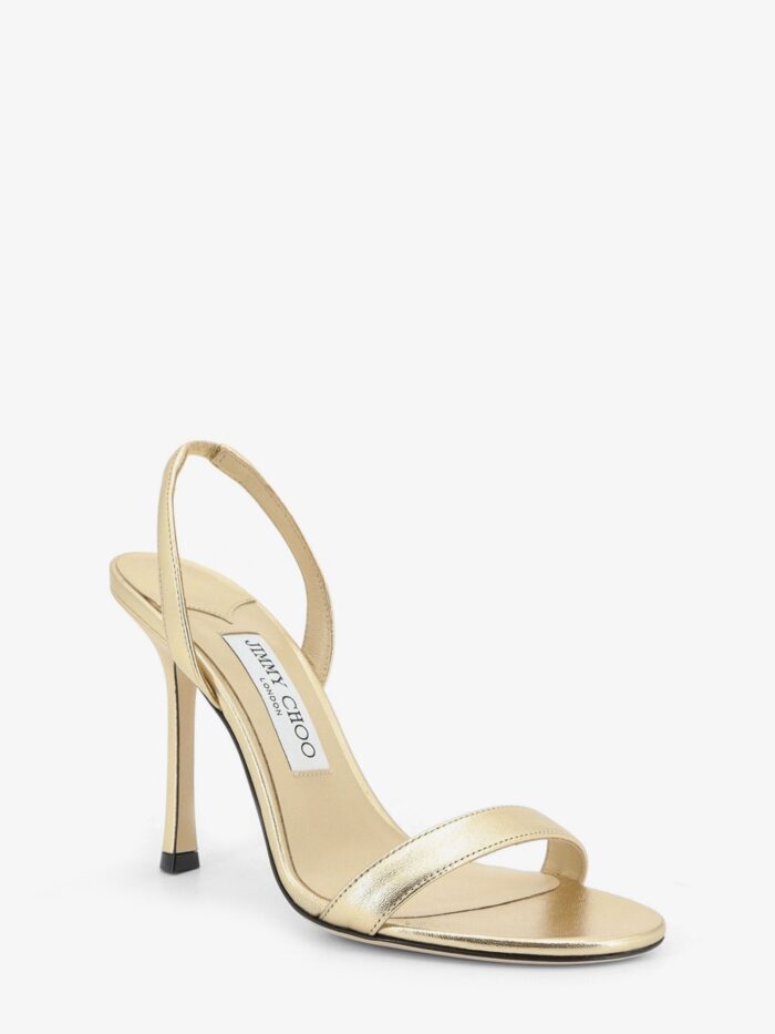 Jimmy Choo Jenn 100 Laminated Leather Sandals