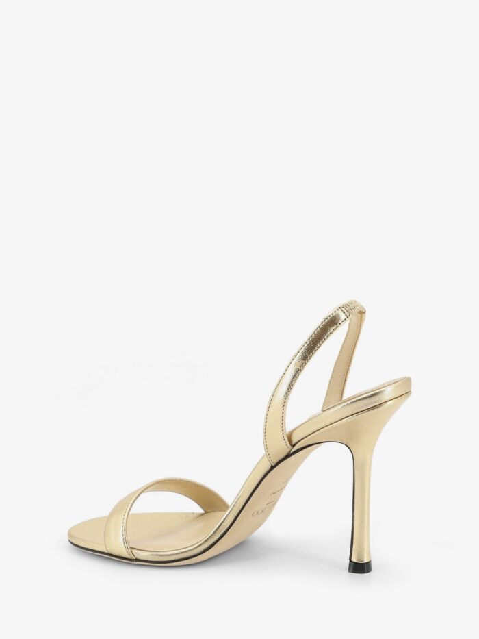 Jimmy Choo Jenn 100 Laminated Leather Sandals