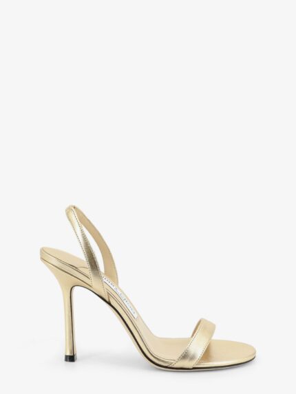 Jimmy Choo Jenn 100 Laminated Leather Sandals