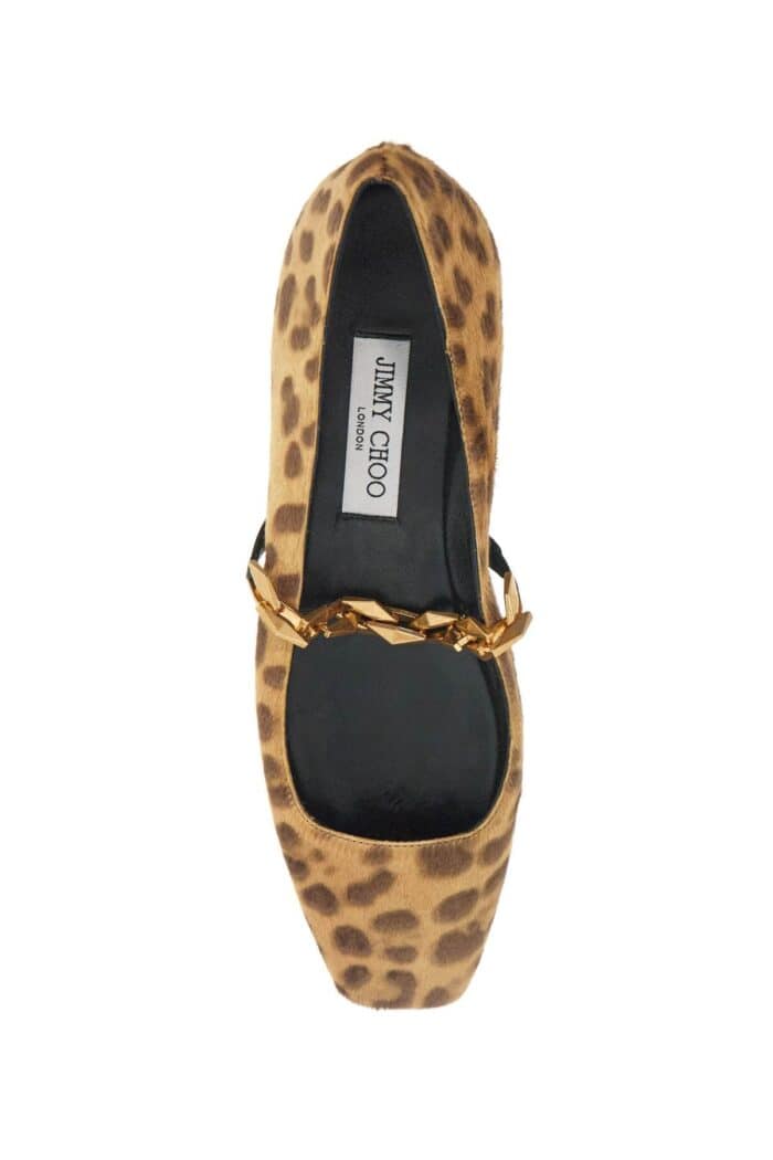 JIMMY CHOO Leopard Print Tilda Ballerina