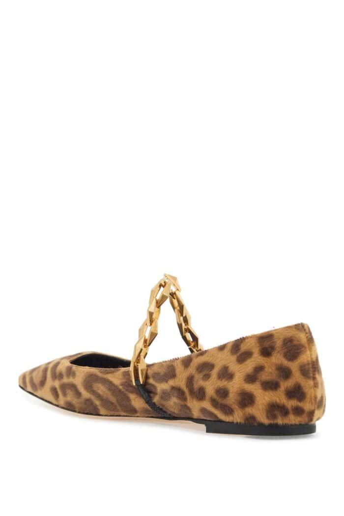 JIMMY CHOO Leopard Print Tilda Ballerina