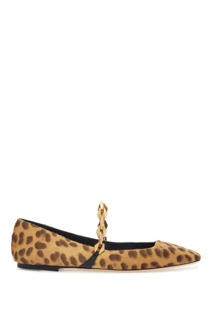 JIMMY CHOO Leopard Print Tilda Ballerina