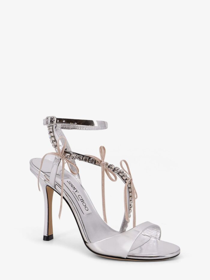 Jimmy Choo Lula Leather Sandals With Rhinestone Detail