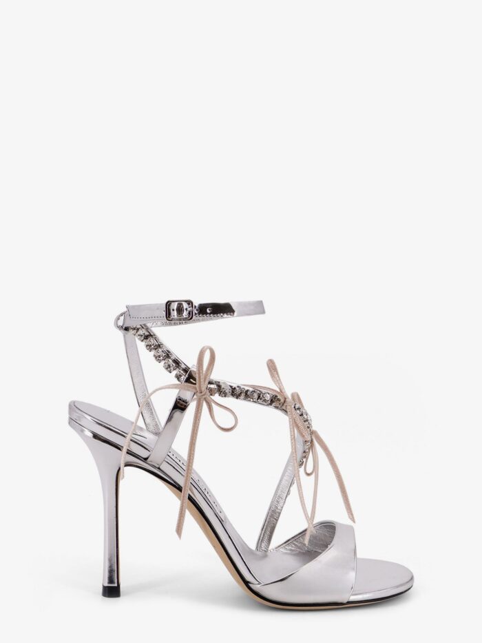 Jimmy Choo Lula Leather Sandals With Rhinestone Detail