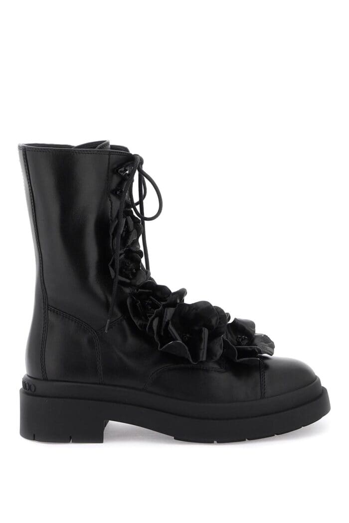 Jimmy Choo Nari Flowers Flat Combat Boots