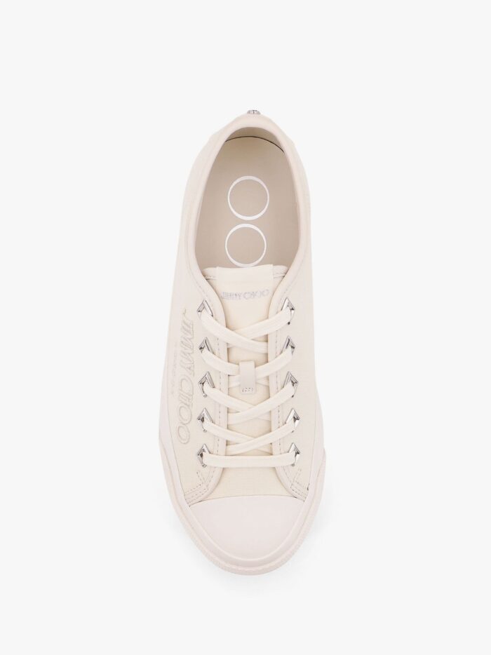 Jimmy Choo Palma Maxi Low-top Canvas Sneakers With Plateau