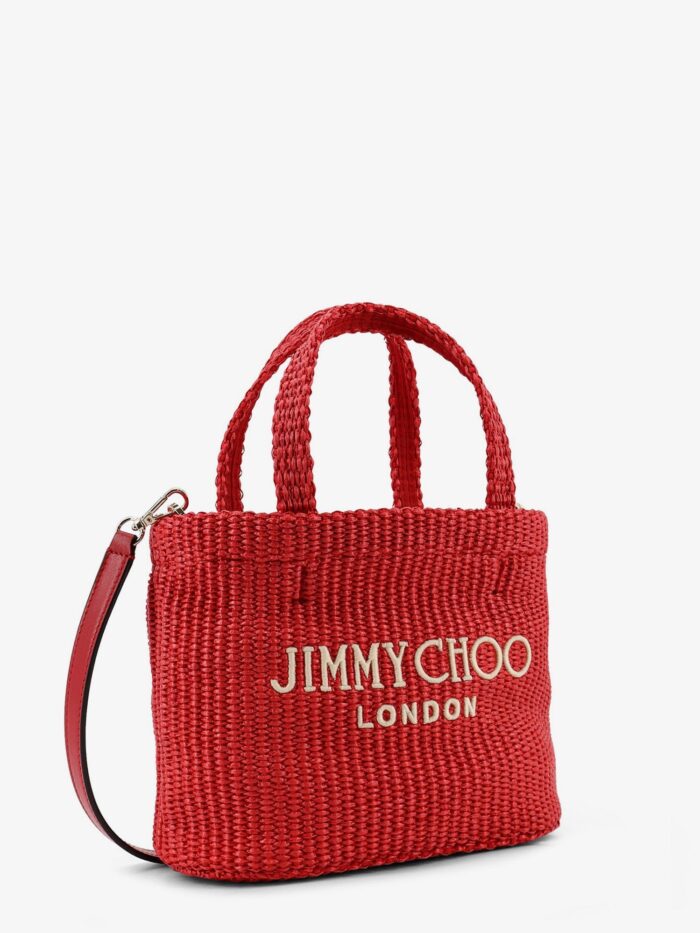 Jimmy Choo Raffia Crossbody Bag With Embroidered Logo On The Front