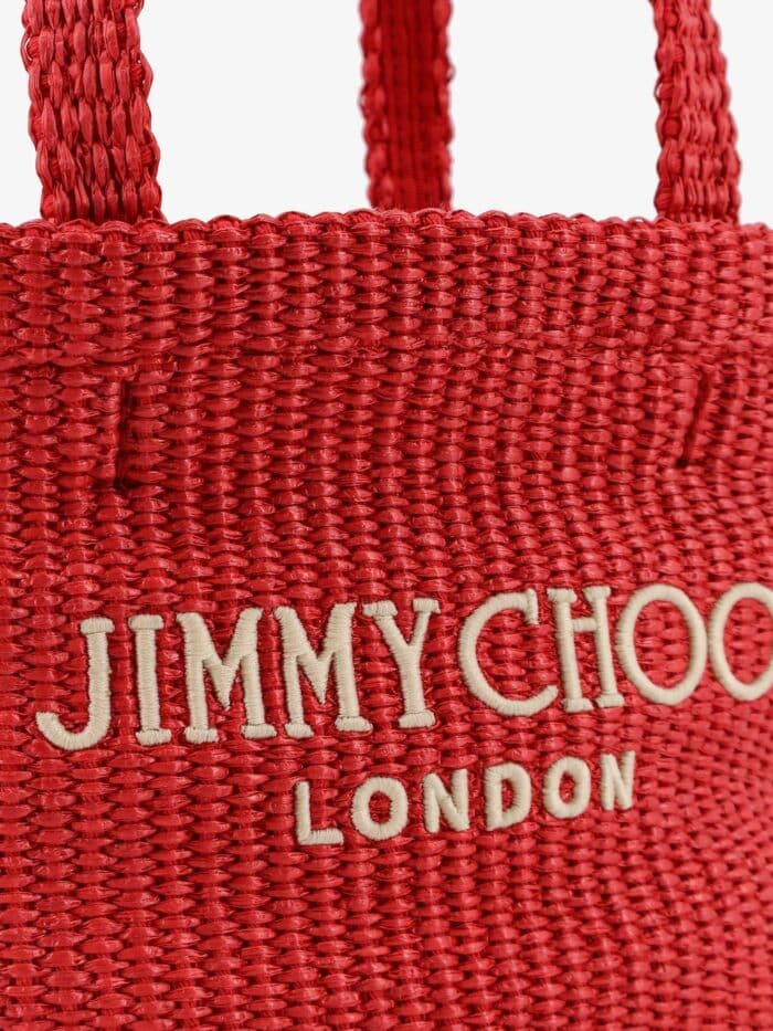 Jimmy Choo Raffia Crossbody Bag With Embroidered Logo On The Front