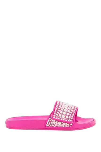 Jimmy Choo Rubber Slides With Pearls