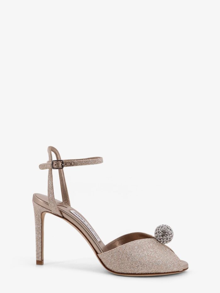jimmy choo sacora glitter effect leather sandals Jimmy Choo Sacora Glitter Effect Leather Sandals