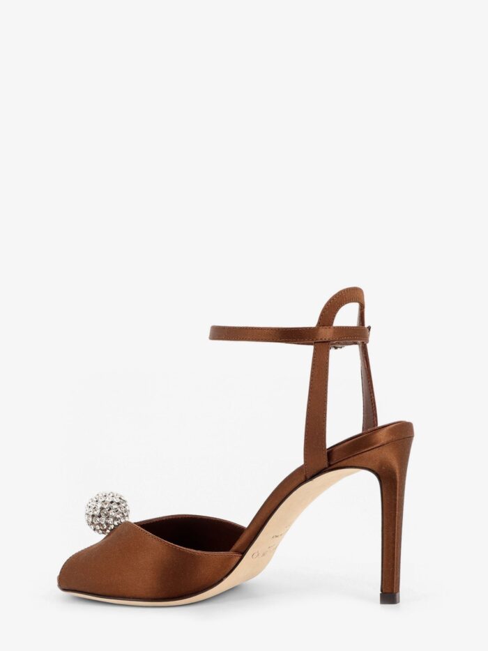 Jimmy Choo Sacora Satin Sandals With Crystal Detail