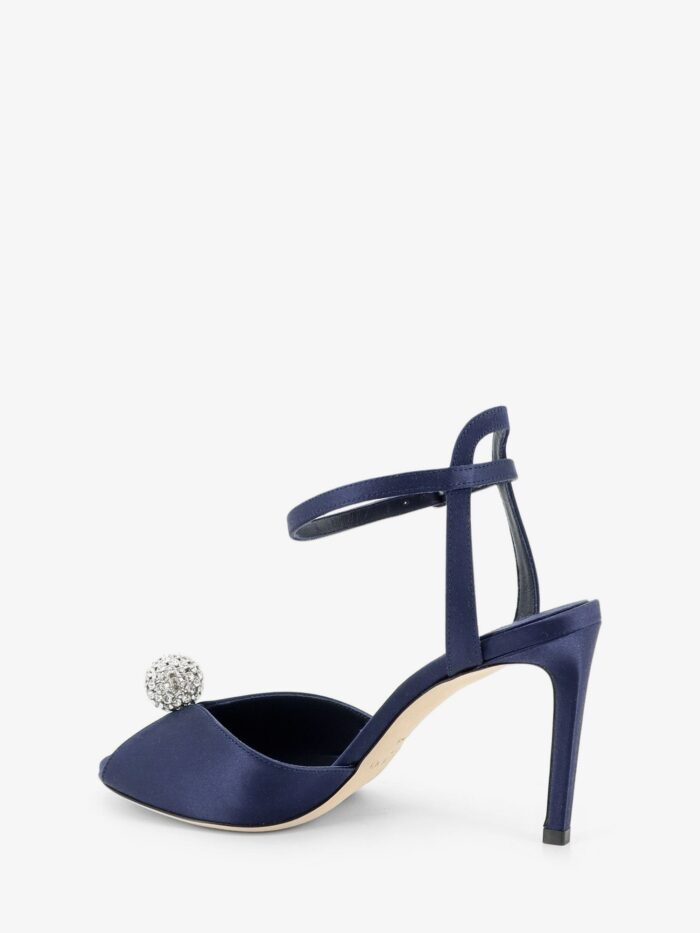 Jimmy Choo Sacora Satin Sandals With Crystal Detail
