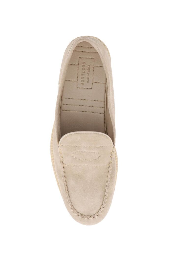 JOHN LOBB Suede Leather Pace Loafers For