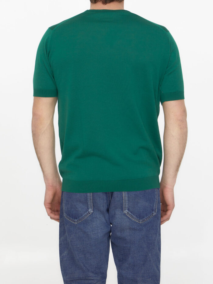 John Smedley Emerald green cotton jumper