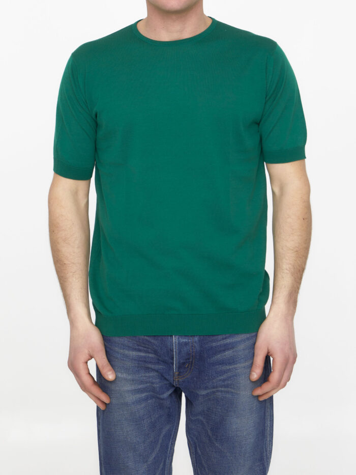 John Smedley Emerald green cotton jumper