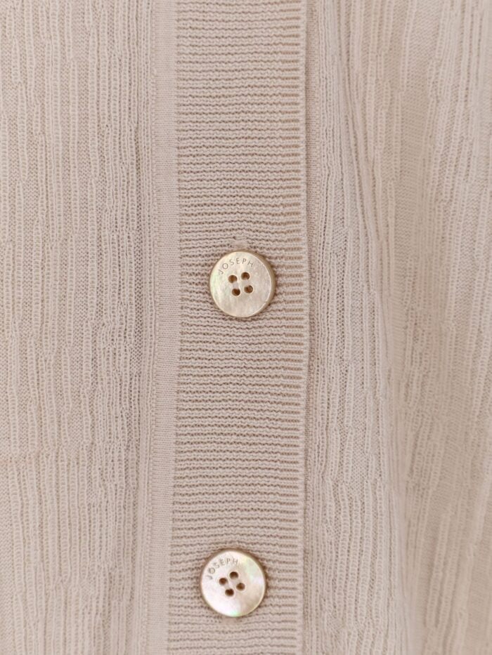 JOSEPH Silk And Cotton Cardigan With Crinkled Effect