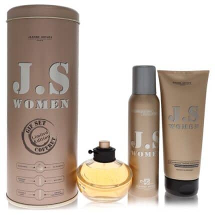 J.S Women By Jeanne Arthes - Gift Set -- 3.4 Oz Eau De Parfum Spray + 4.2 Oz Body Spray + 6.7 Oz Body Milk