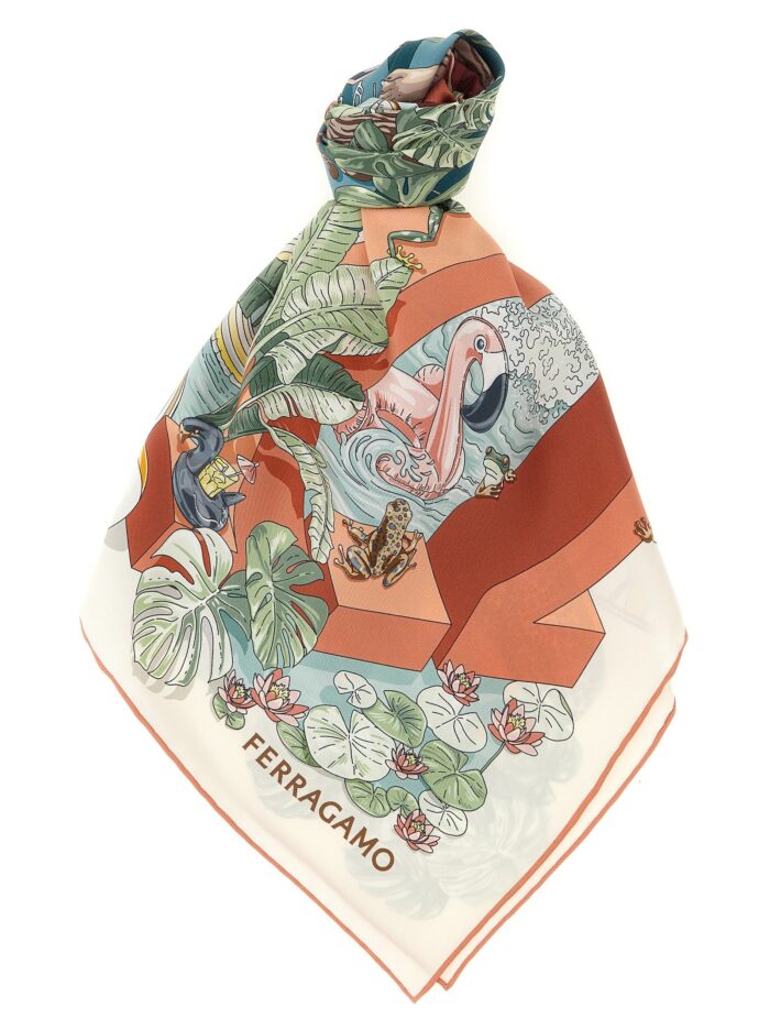 ferragamo 'jungle party' scarf Ferragamo 'Jungle Party' Scarf