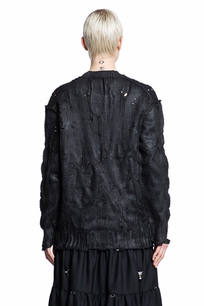 JUNYA WATANABE Distressed Cable Knit Sweater