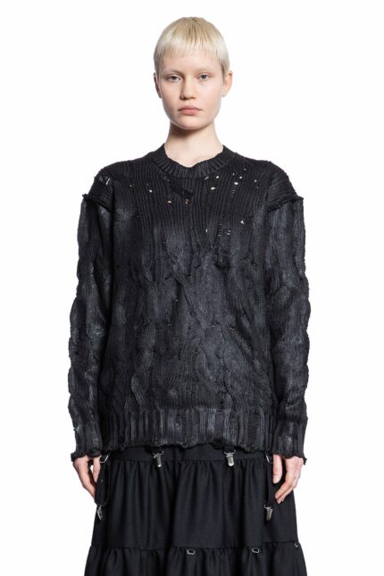 JUNYA WATANABE Distressed Cable Knit Sweater