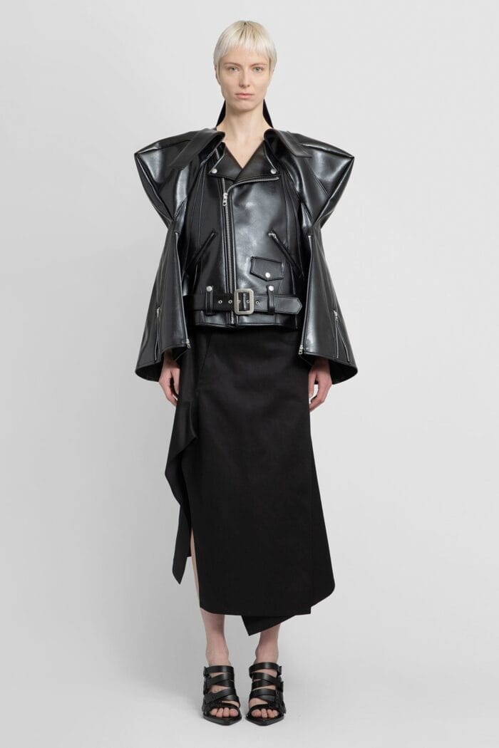 JUNYA WATANABE Sculptural Faux Leather Biker Jacket