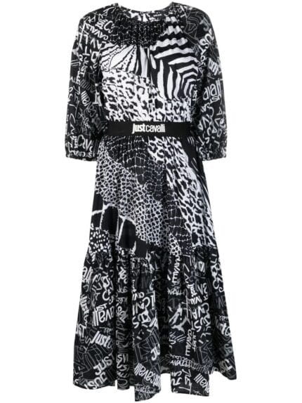 JUST CAVALLI Animal Mix Dress