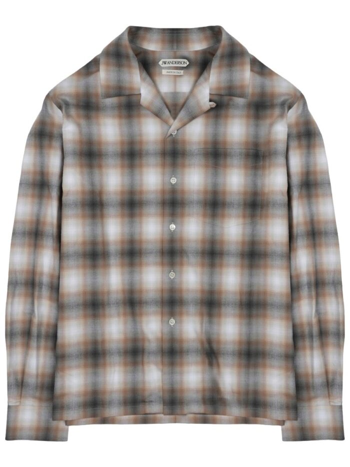 jw anderson camicia con stampa check Jw Anderson CAMICIA CON STAMPA CHECK