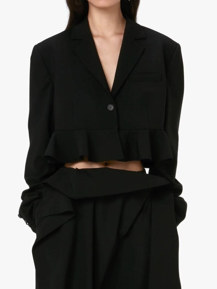 JW ANDERSON Cropped Ruffled Hem Jacket