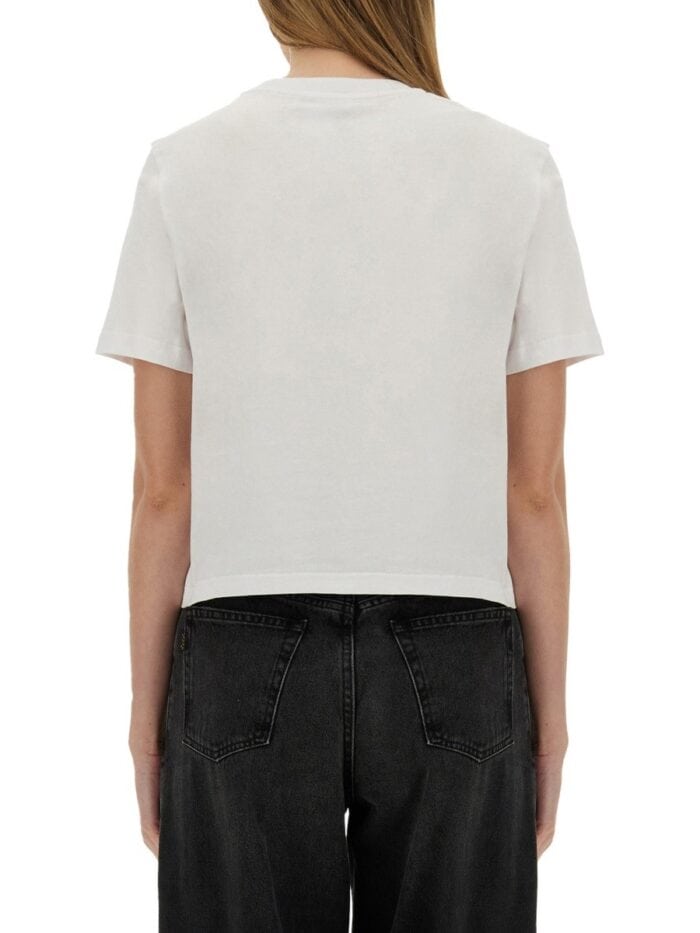 Jw Anderson CROPPED T-SHIRT WITH "ANCHOR JWA" LOGO