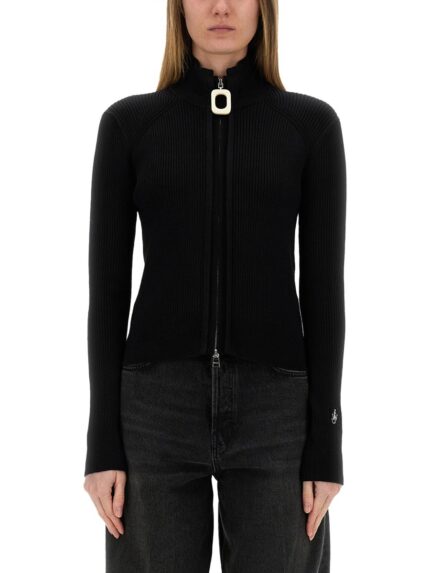 Jw Anderson FITTED CARDIGAN WITH ZIPPER
