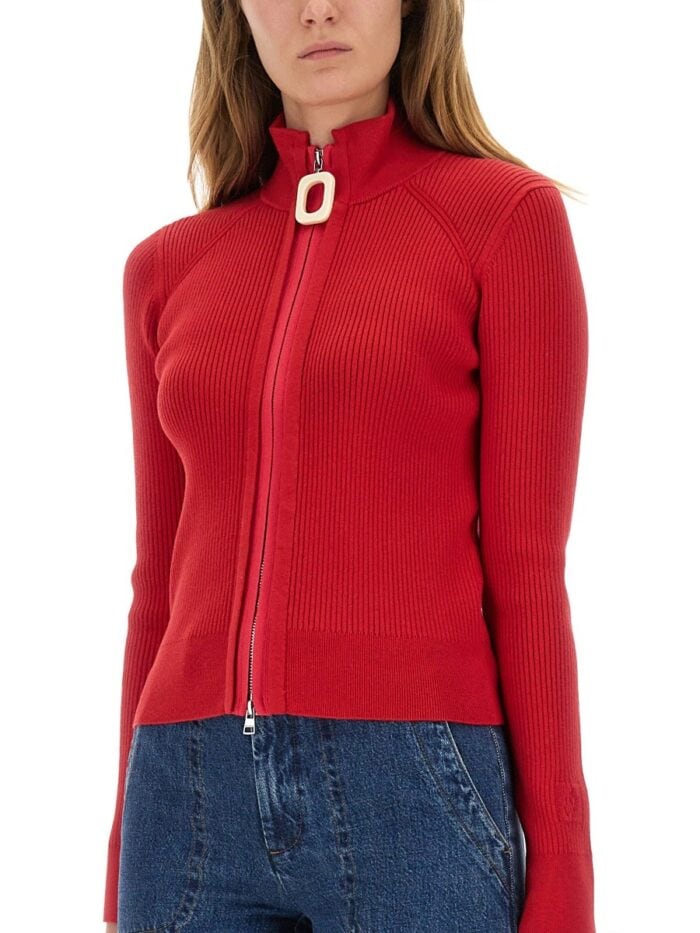 Jw Anderson FITTED CARDIGAN WITH ZIPPER