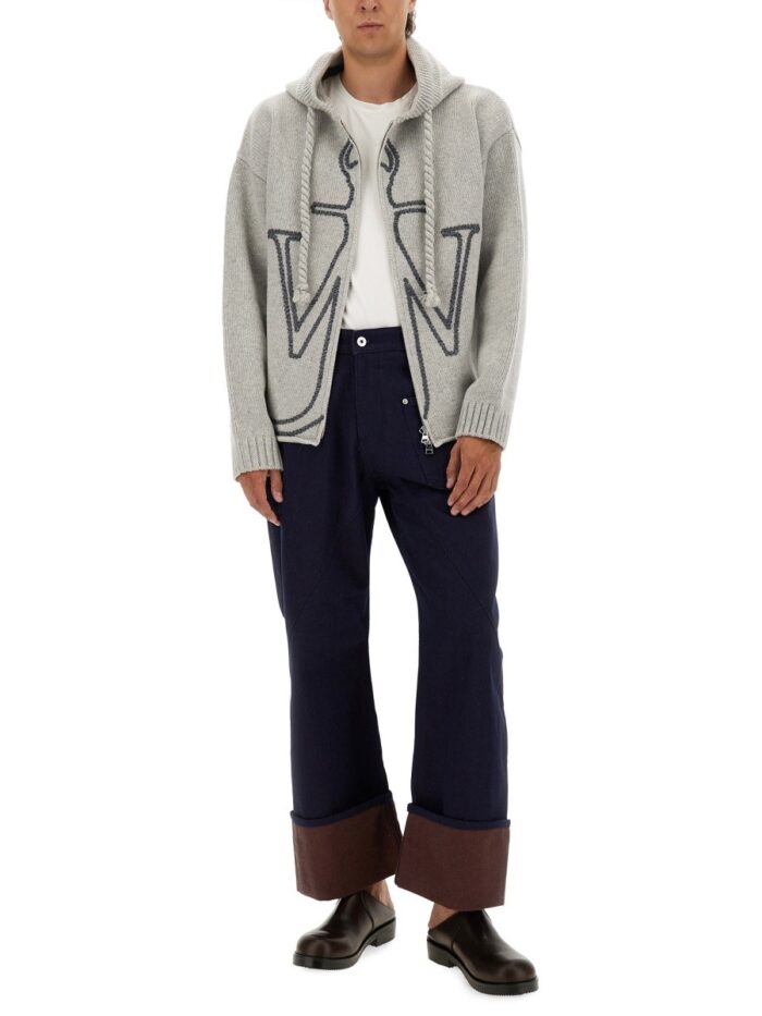 Jw Anderson JERSEY WITH ANCHOR EMBROIDERY