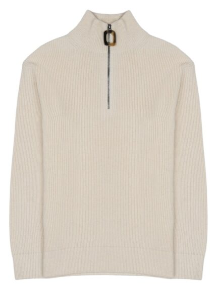 Jw Anderson MAGLIA IN LANA E COTONE CON ZIP