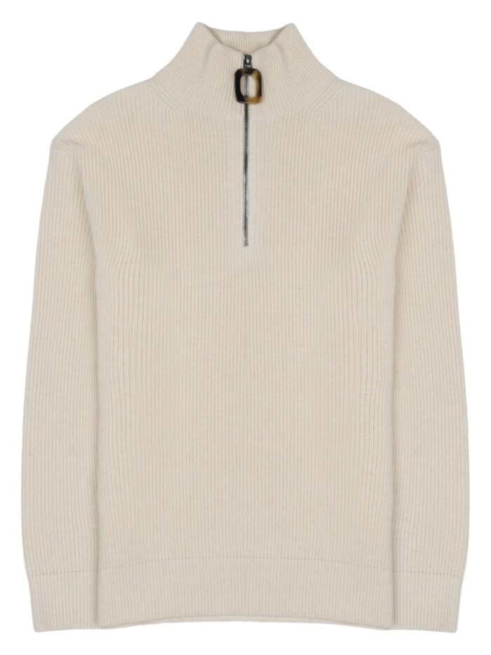 jw anderson maglia in lana e cotone con zip Jw Anderson MAGLIA IN LANA E COTONE CON ZIP
