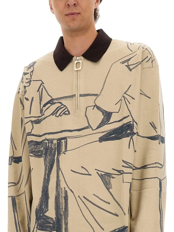 Jw Anderson RUGBY POLO SHIRT WITH PRINT