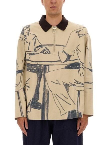Jw Anderson RUGBY POLO SHIRT WITH PRINT