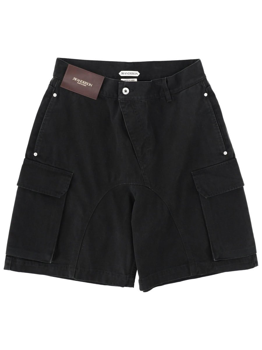 Jw Anderson SHORTS WITH LOGO PATCH