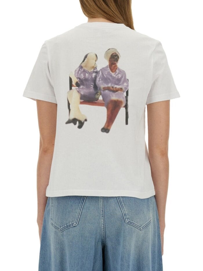Jw Anderson T-SHIRT WITH LOGO AND PRINT