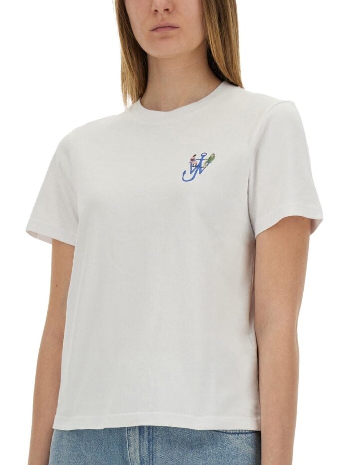 Jw Anderson T-SHIRT WITH LOGO AND PRINT