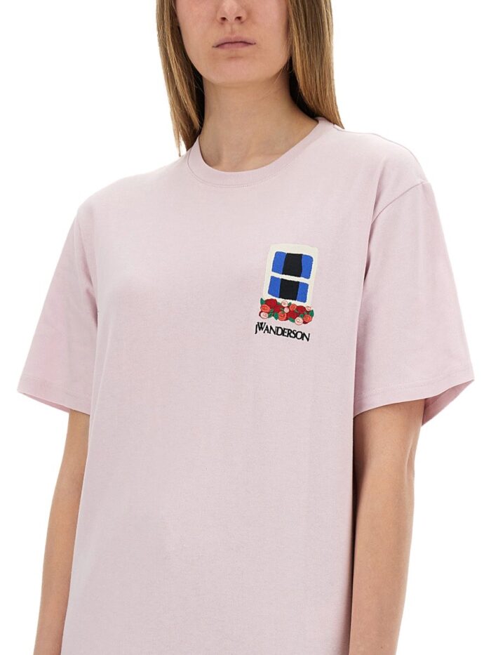 Jw Anderson T-SHIRT WITH "WINDOW" EMBROIDERY