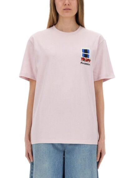 Jw Anderson T-SHIRT WITH "WINDOW" EMBROIDERY