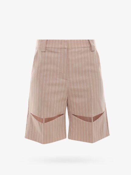 K KRIZIA Wool Blend Bermuda Shorts With Striped Motif