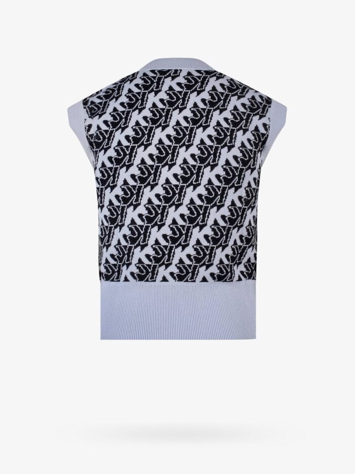 K KRIZIA Wool Vest With All-over Monogram