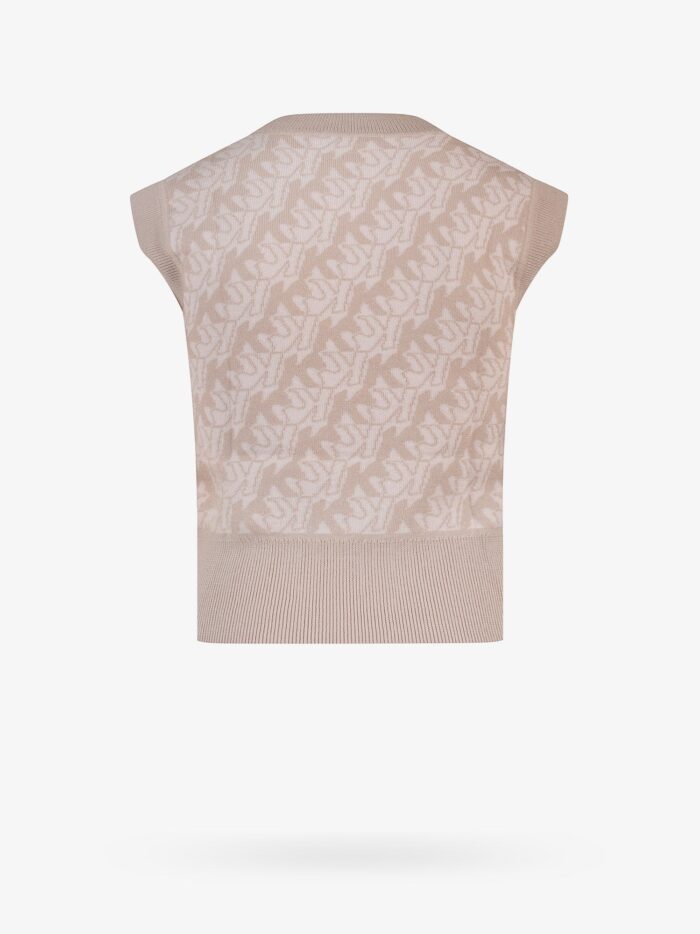 K KRIZIA Wool Vest With All-over Monogram