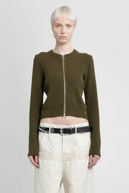 KAPITAL 8g Wool Ribbed-knit Short Cardigan