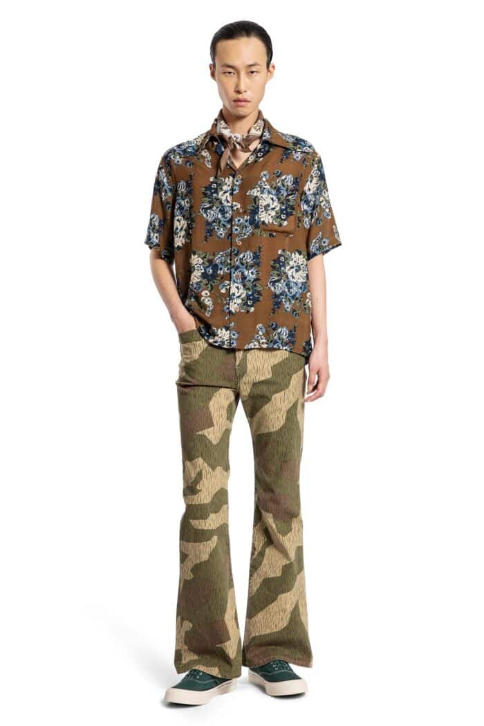 KAPITAL Rain Camo East Repair 5 Pocket Jeans